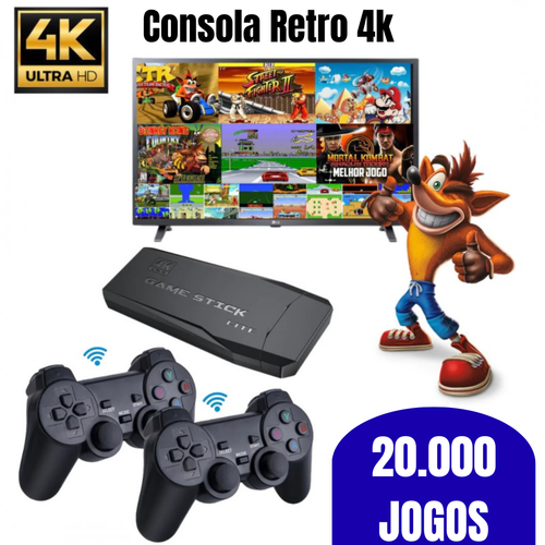 Consola de Jogos Retro HDMI 4k- C/2 Comandos Incluídos