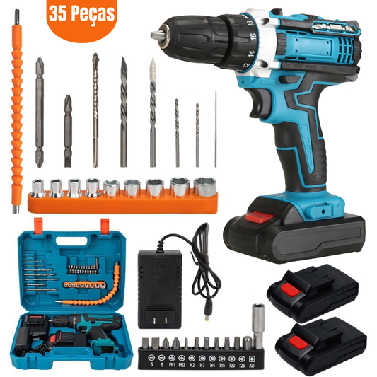 Berbequim sem fios + 2 Baterias 48V e Acessórios