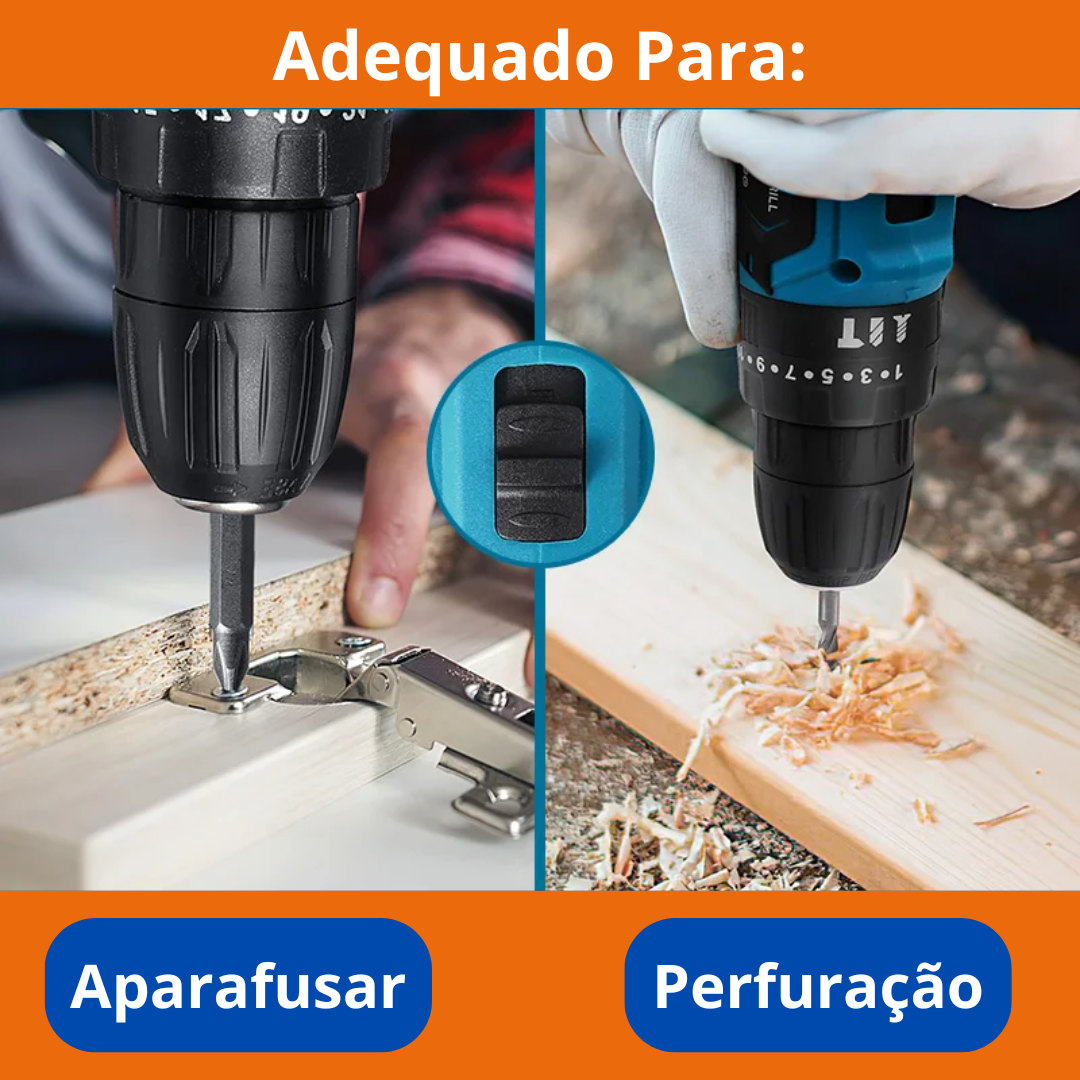 Berbequim sem fios + 2 Baterias 48V e Acessórios