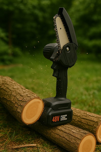 Mini Motosserra Elétrica + 2 Baterias 48V