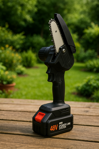 Mini Motosserra Elétrica + 2 Baterias 48V