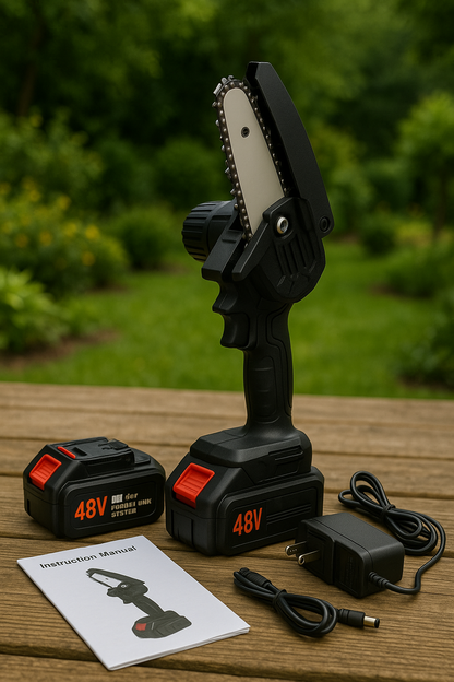 Mini Motosserra Elétrica + 2 Baterias 48V